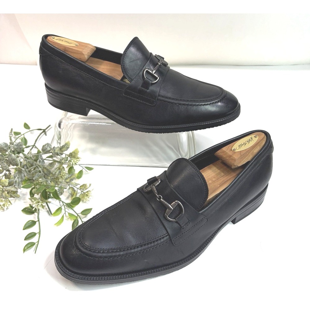Cole Haan Black Leather Horsebit Loafers Shoes Size 10 M Grand 360